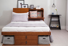Schlafzimmer mit Set Bali Funktionsbett mit Kopfende - Bett mit Aufbewahrung aus Massiv Holz