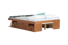  Funktionsbett Bali - Doppelbett mit Bettkasten für kleine Schlafzimmer - Stabiles Funktionsbett aus massiv Holz Kiefer - Bettgestell mit Aufbewahrung